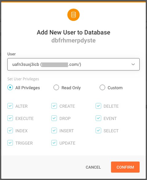 Database create setting
