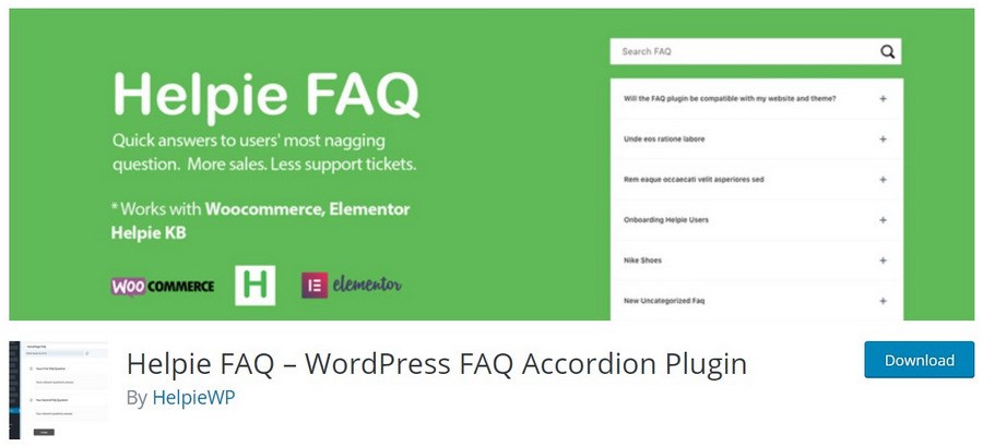 Helpie FAQ WordPress FAQ Accordion Plugin