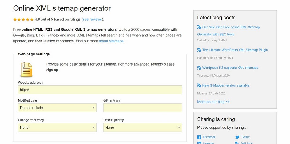 Online Sitemap Generator