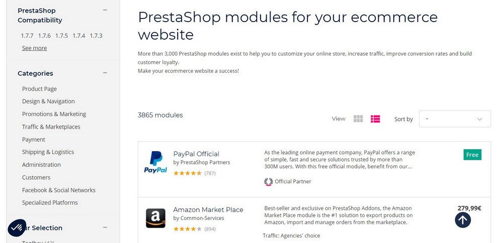 PrestaShop modules for your ecommerce website