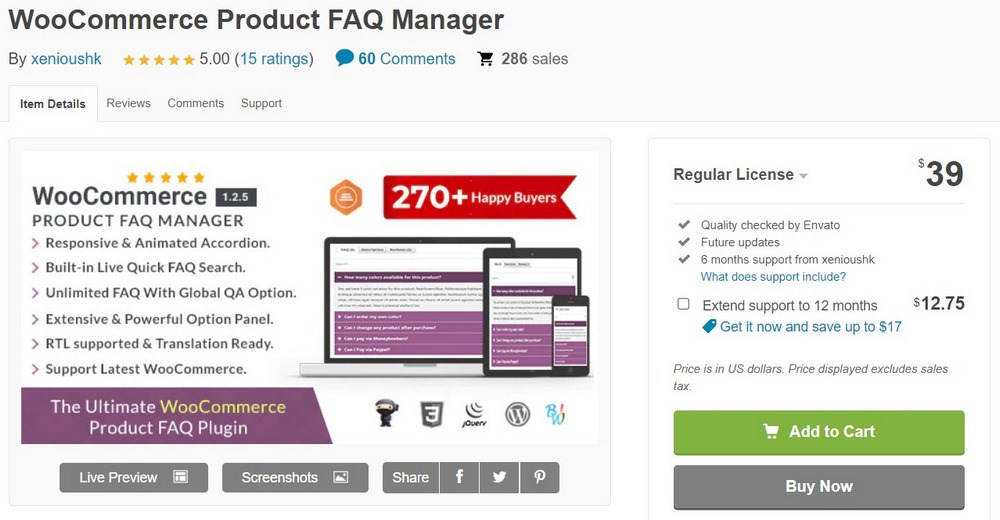 WooCommerce Product FAQ Manager by xenioushk