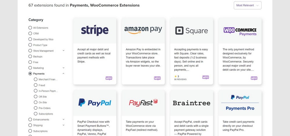 WooCommerce payment gateways