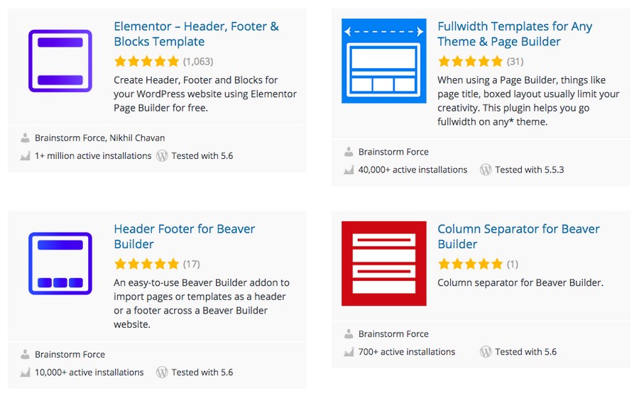 افزونه های وردپرس توسط Brainstorm Force