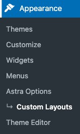 go to custom layouts option