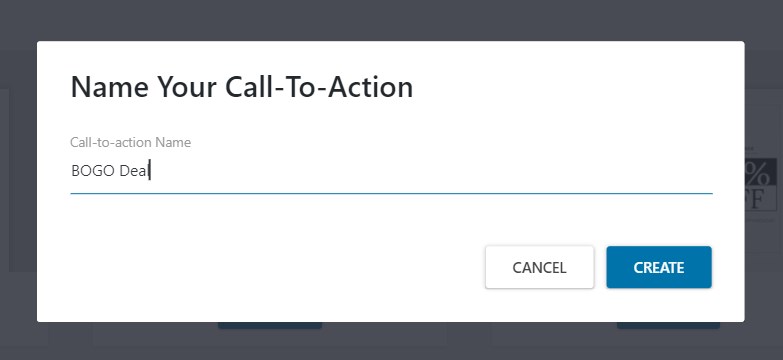 Convert Pro call to action, set the name