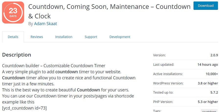 Countdown and clock WordPress plugin