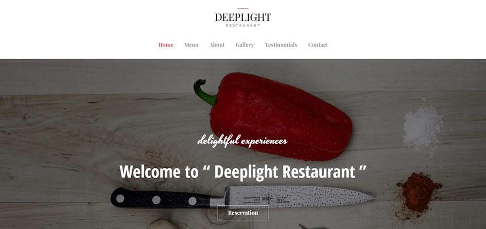 Deeplight 餐厅 Astra 模板