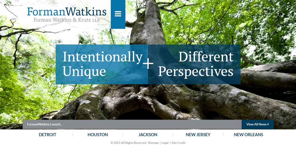 Forman Watkins & Krutz LLP 网站示例