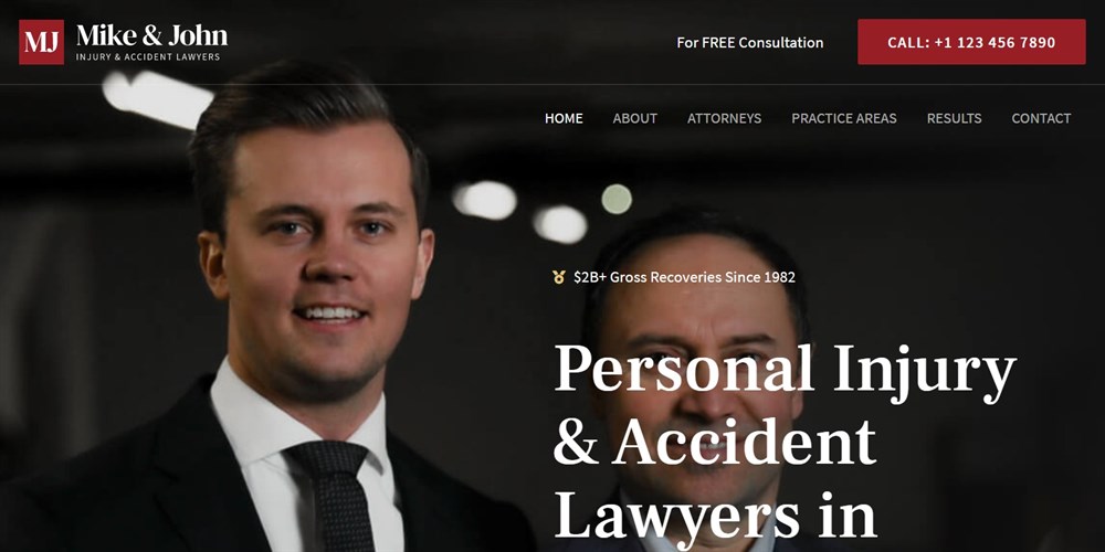 Injury and Accident Lawyer Astra template