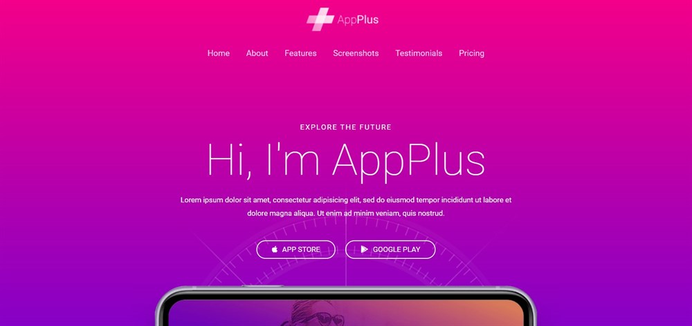 Landing Page AppPlus Astra template