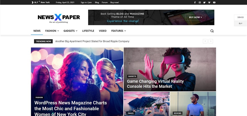 News Magazine WordPress Theme