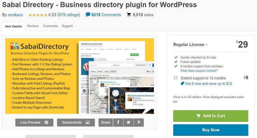 Sabai Directory Business directory plugin for WordPress