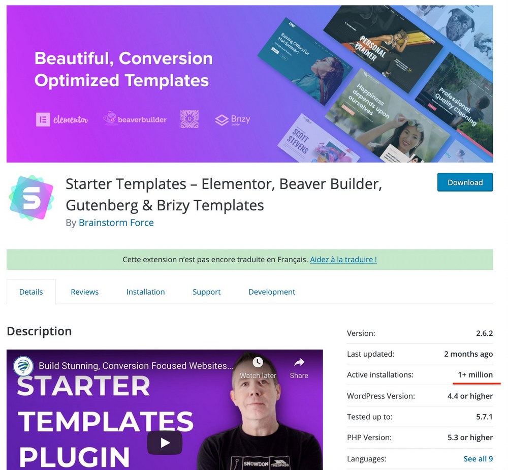 Starter Templates - 1 Million Active Installs