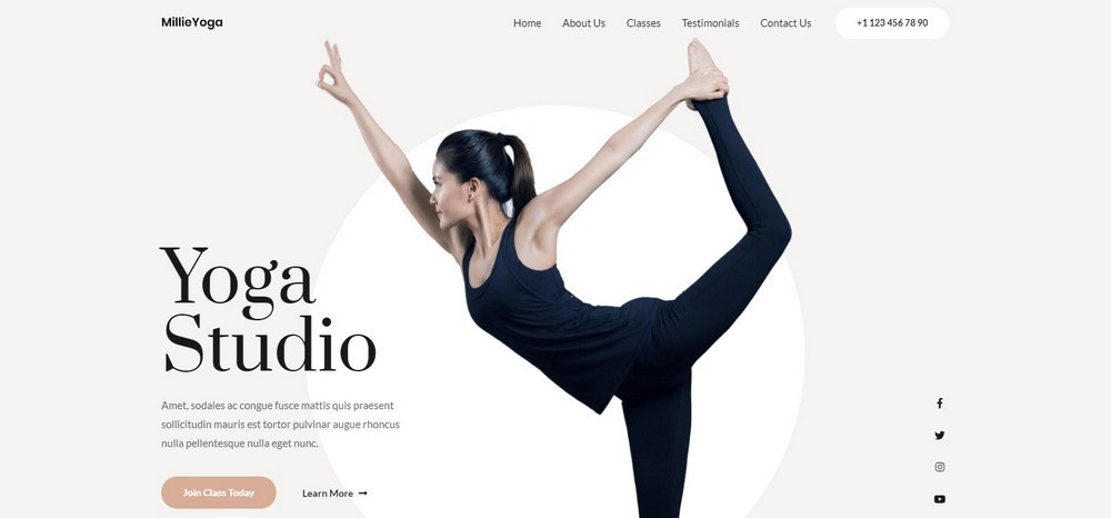 Yoga Studio Astra template