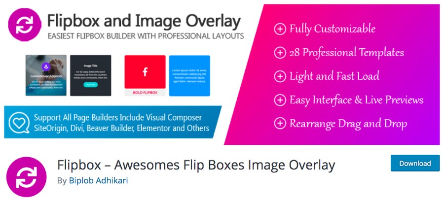 Flipbox awesomes flip boxes WordPress plugin