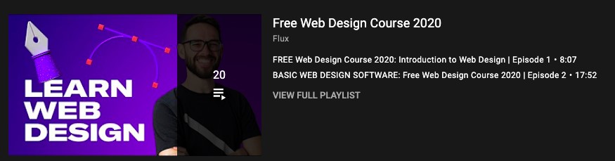 Free web design course by flux