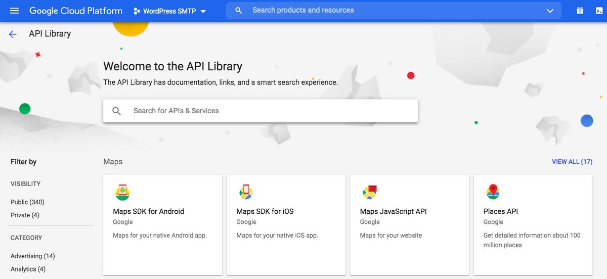 Google cloud api library
