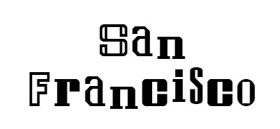 旧金山字体装饰