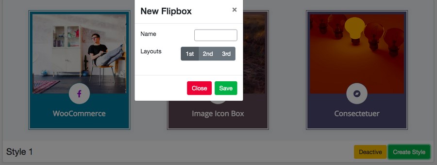 Select a Flipbox style