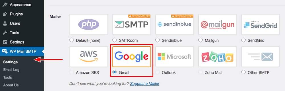 WP mail SMTP mailer