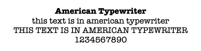 美国打字机字体
