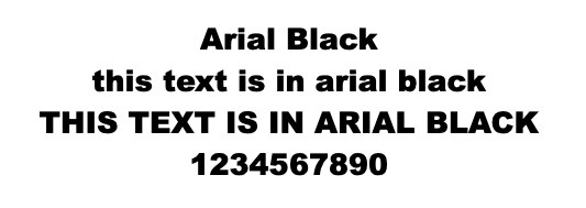 arial black font