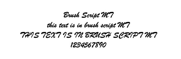 brush script ms font