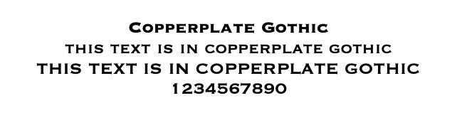 copperplate gothic font