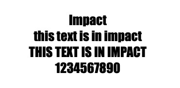 impact font