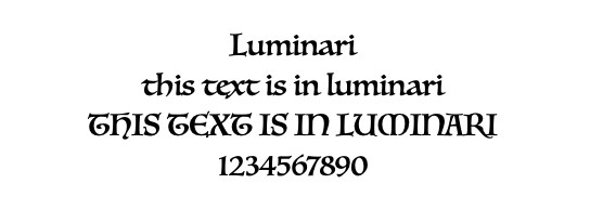 luminari font