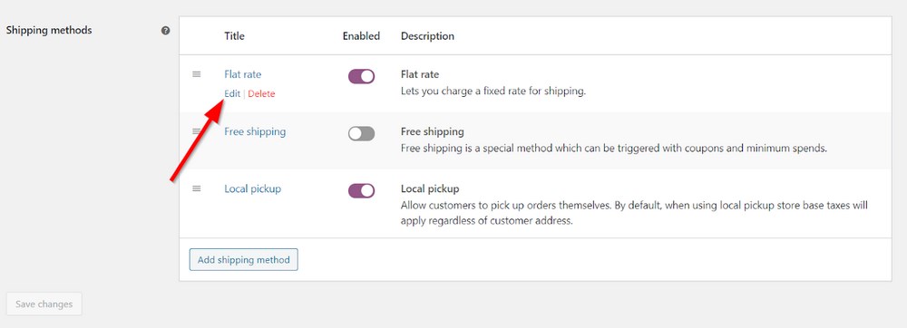 woocommerce flat rate shipping