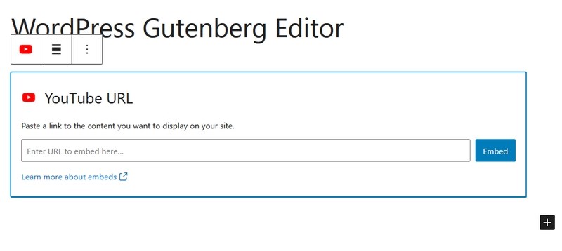 Gutenberg YouTube block