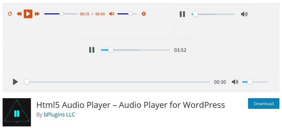 HTML5 Audio player WordPress plugin