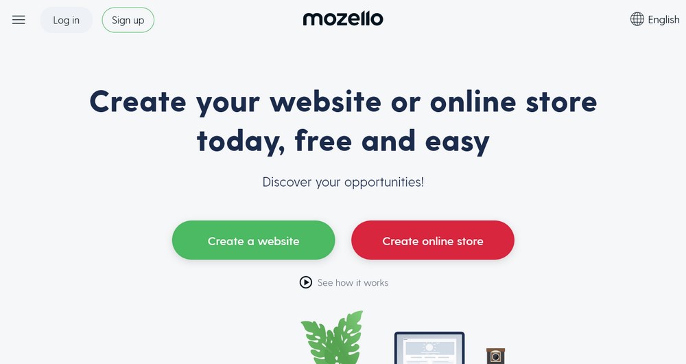 Mozello homepage