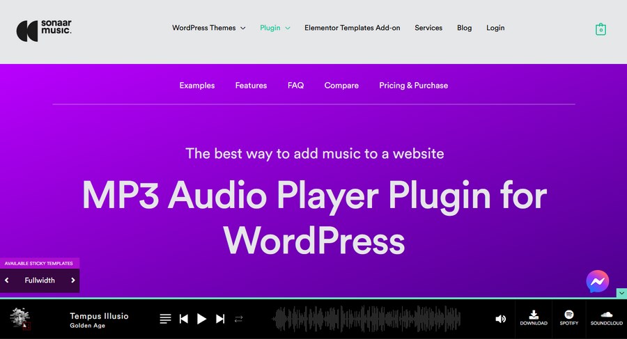 Sonaar mp3 audio player for WordPress