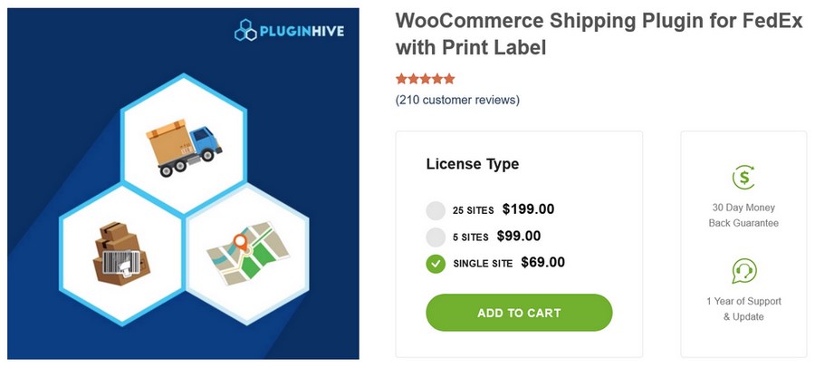 WooCommerce FedEx Shipping Plugin with Print Label PluginHive