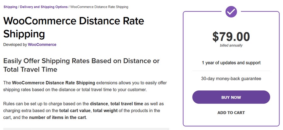 WooCommerce distance rate shipping plugin