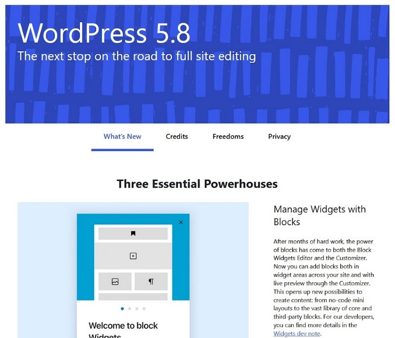 WordPress 5.8
