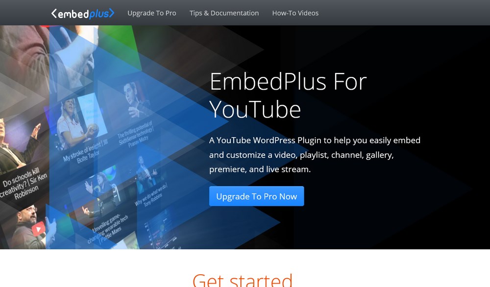 YouTube WordPress Plugin to embed and customize a video