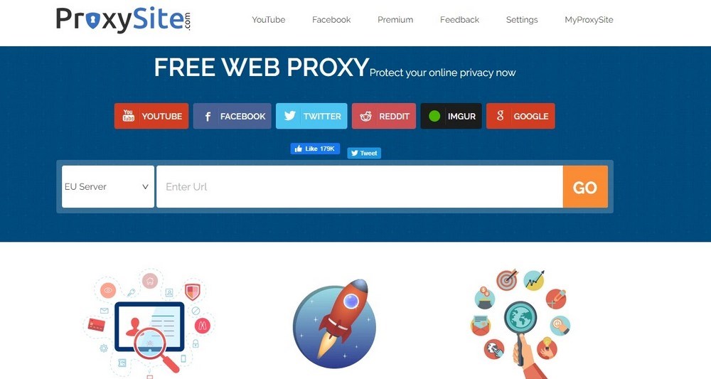 Access site using proxy
