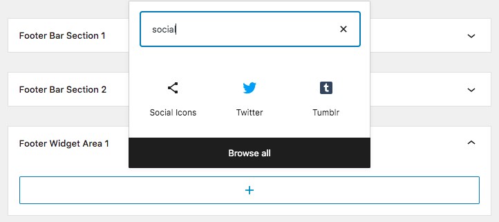 Add social icons to the footer