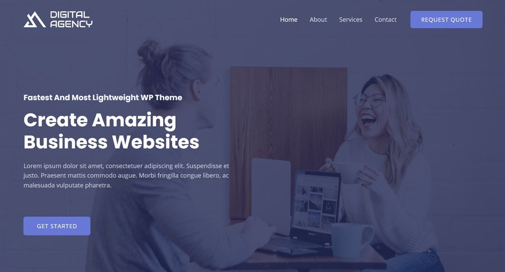 Astra's Elementor template Digital Agency