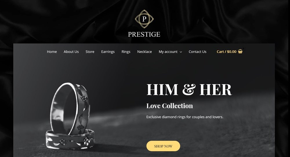 Astra's Jewellery demo website