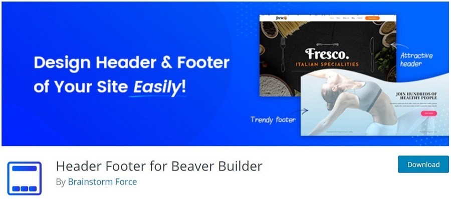 Beaver builder header footer builder plugin