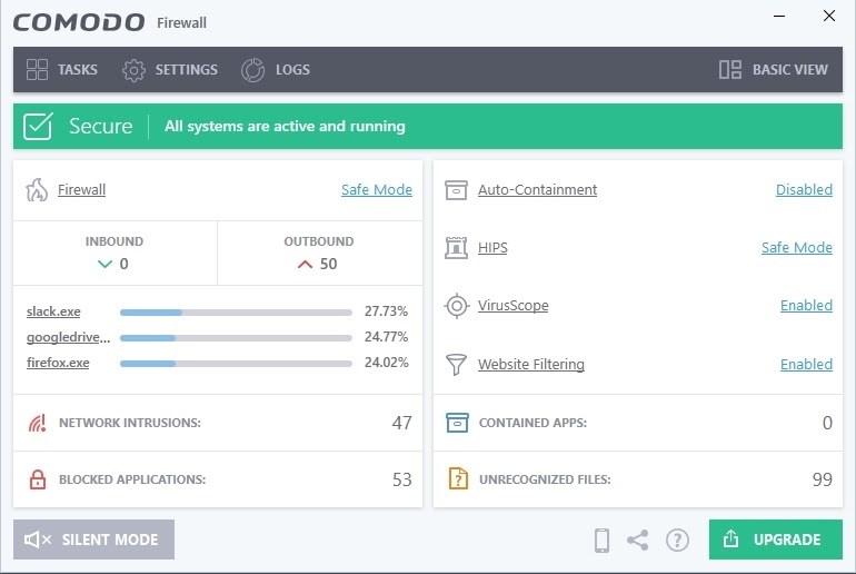 comodo firewall 11 disable browser protection