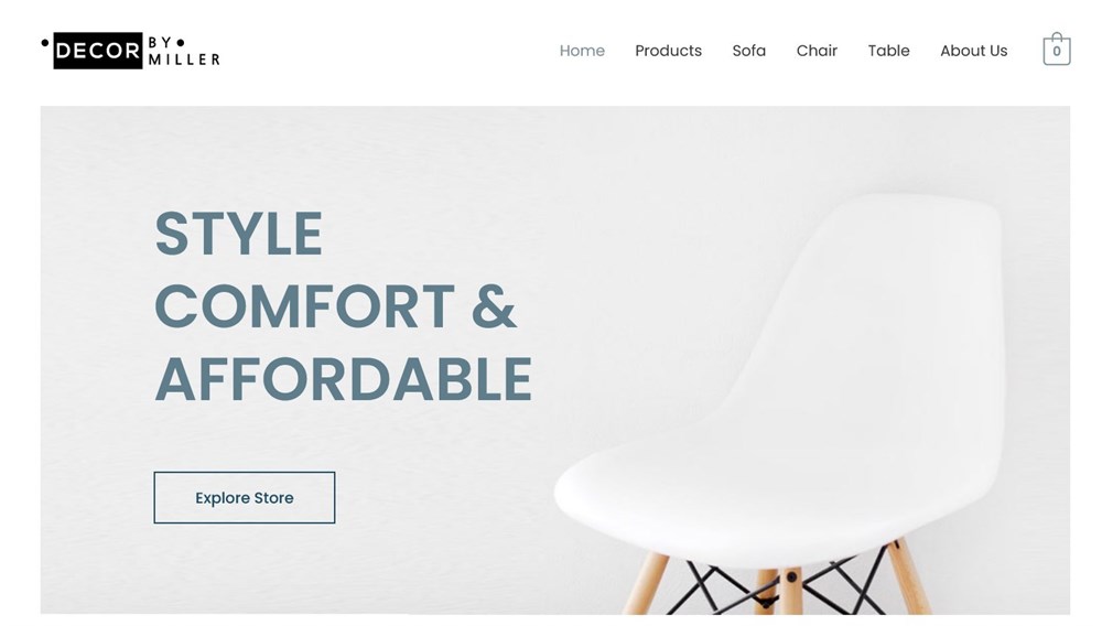Furniture Store WordPress template
