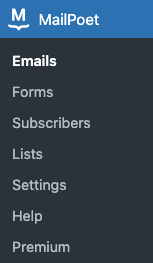 Goto MailPoet settings