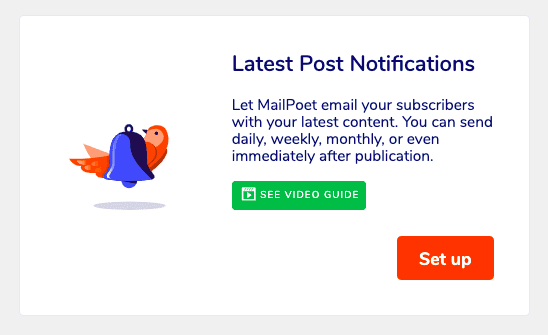 MailPoet Latest Post notifications