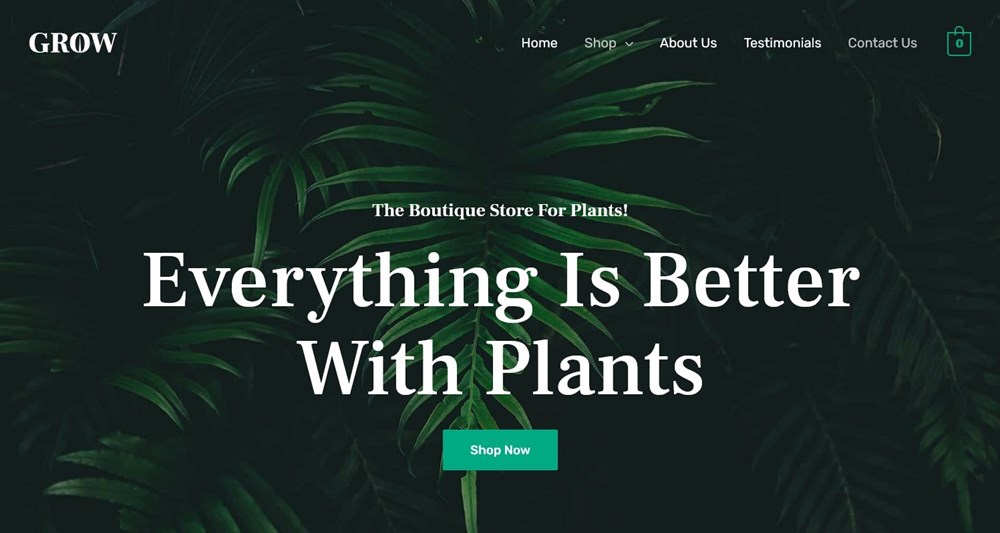 Plant Shop WooCommerce elementor 模板