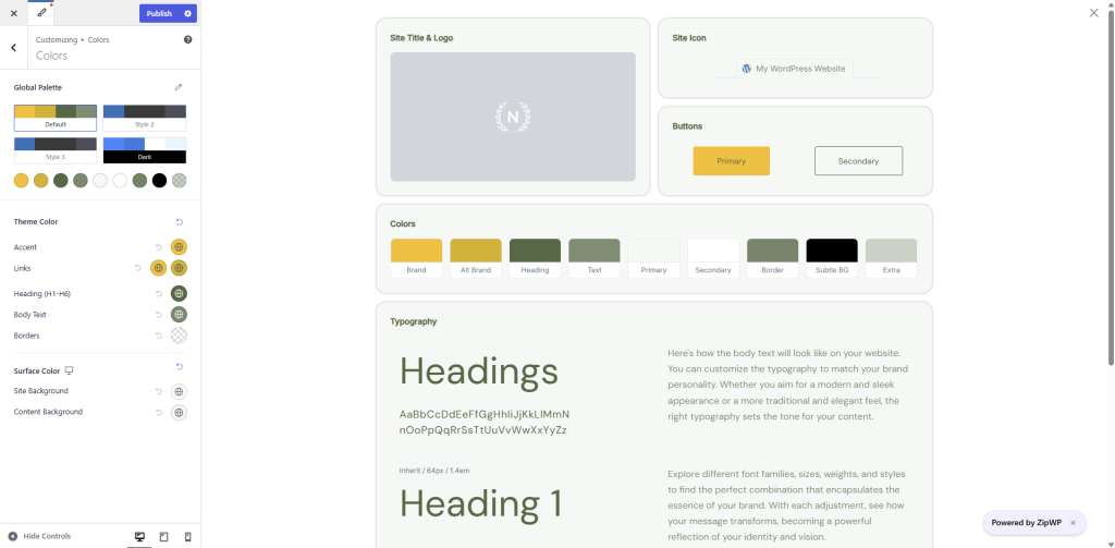 astra color palette